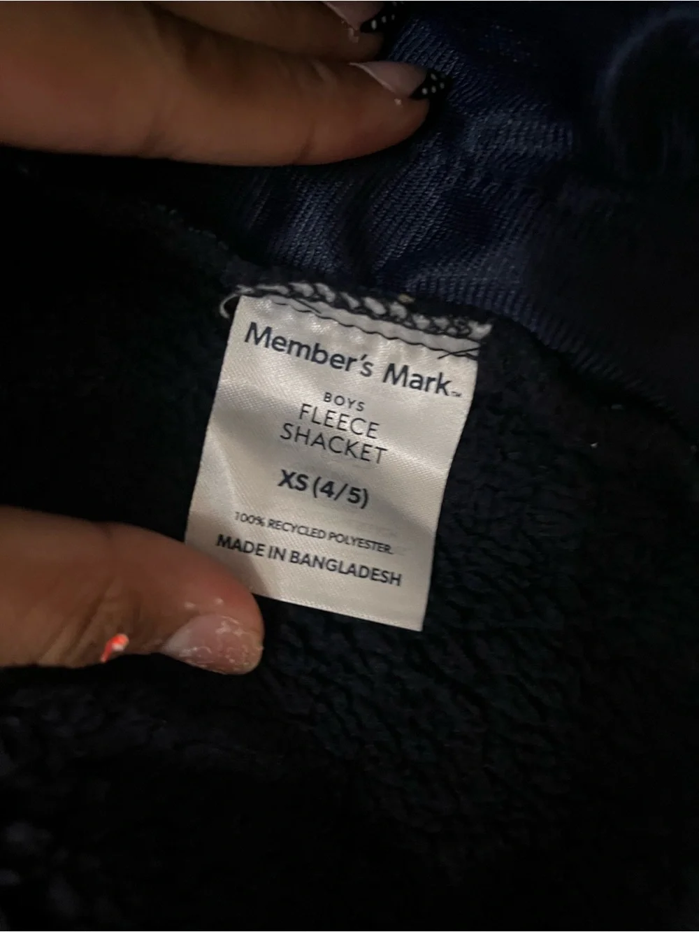 Blue and Navy Plaid Fleece Jacket With Soft Inside
